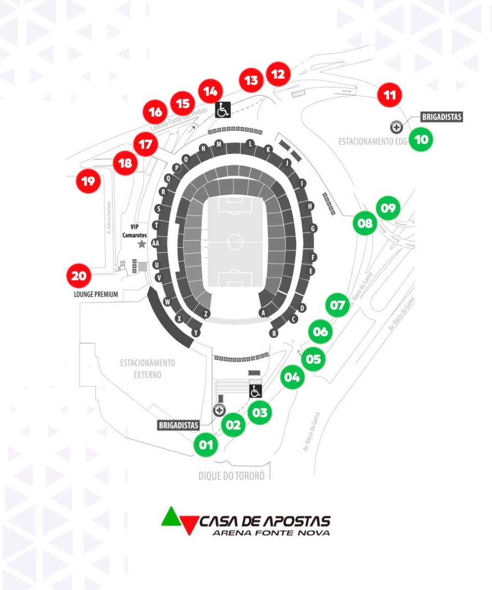 Arena Fonte Nova terá nova nomenclatura dos acessos saiba detalhes